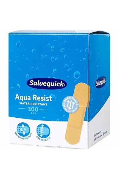 Salvequick Plasturi impermeabili, Salvequick, Aqua Resist, 100 bucăți, M