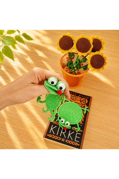 Masal Gurumi Oscar Amigurumi Knitting Bookmark and Coaster