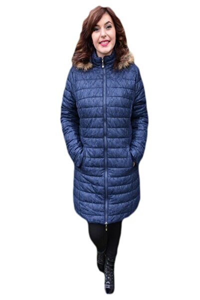 OEM Jacheta deosebita, de culoare bleumarin, design dantelat fin