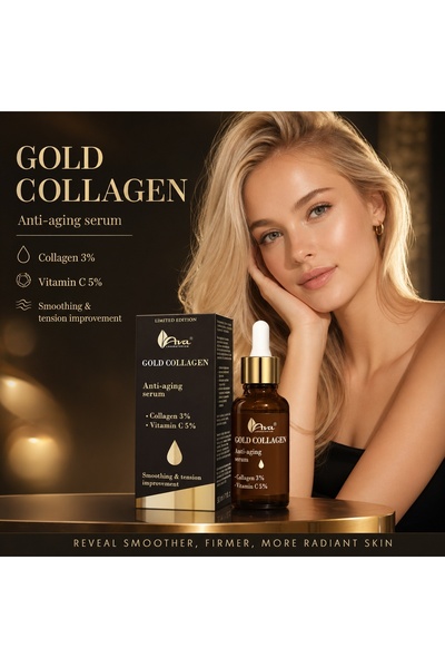 Ava Laboratorium Gold Collagen - Ser concentrat anti-age cu Vitamina C si col...
