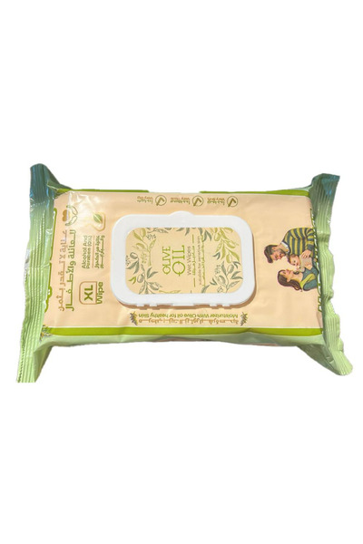 Generic Brand مدى حياة مناديل مبللة للعائلة والطفل 72 منديل بزيت الزيتون للبش...