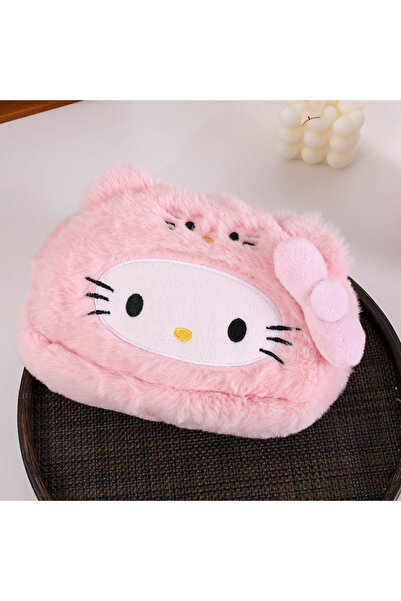 Choice pink Sanrio 1 PC KT cat plush pencil case, high-value cross dressing b...