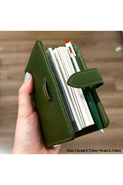 choice2 Only shell 2025 M5 Green Leather Notebooks Blank Inner Page Thickened...