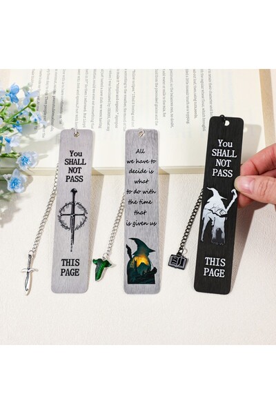 Choice7 فاصل كتب فريد من نوعه من بانداي LOTR 3PC B بتصميم 'لا تمر أنت' مستوحى...