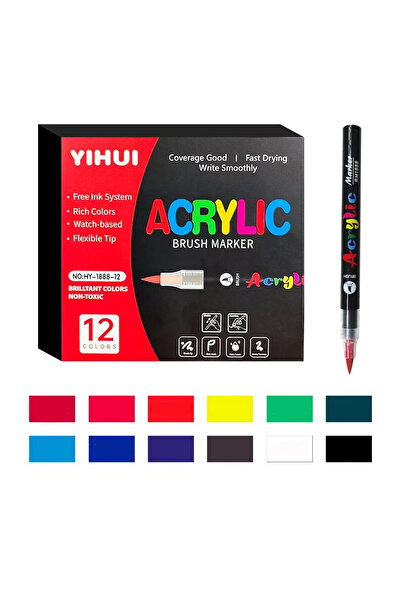 Choice 12 Colors 12-60 Colors Acrylic Paint Marker Set, 1-5mm Soft Tip Marker...