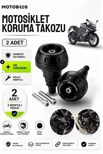 Motobros Motosiklet Koruma Takozu Bajaj Pulsar RS200 Uyumlu Motor Takozu Egso...