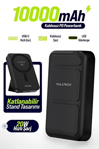 Fulltech FP53 10000mAh MagSafe Uyumlu Kablosuz Powerbank 20W PD Hızlı Şarj | ...
