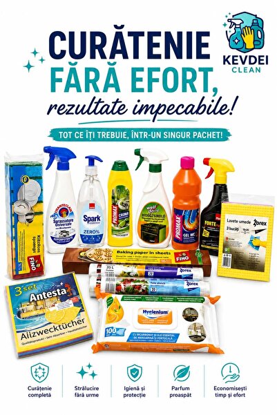OEM Pachet Curățenie Casă 13 Produse – Degresant, Soluție Geamuri,Solutie Des...