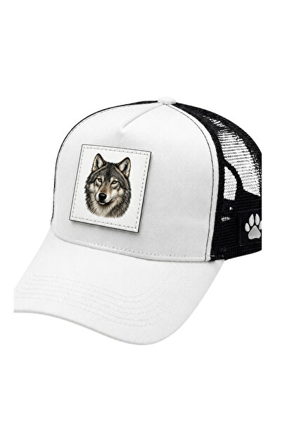 All animals Wolf Kurt Printed Patch Detailed Mesh Trucker Baseball Cap Unisex