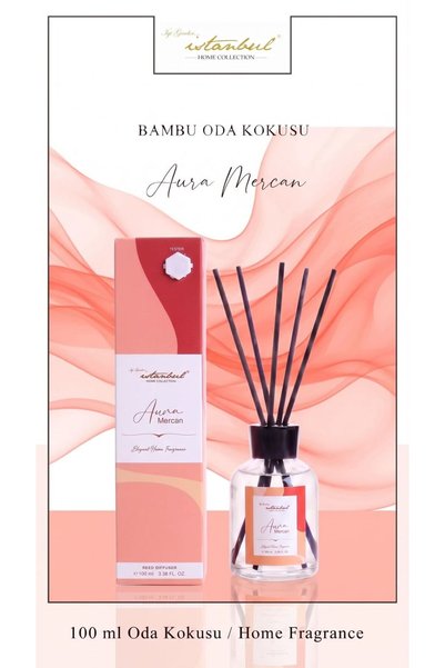 İyi Geceler İstanbul BAMBU ÇUBUKLU ODA KOKUSU AURA MERCAN 100 ML