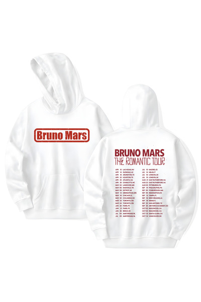 STİL-X Bruno Mars Printed Cotton Long Sleeve Hooded Sweatshirt with 3 Yarns