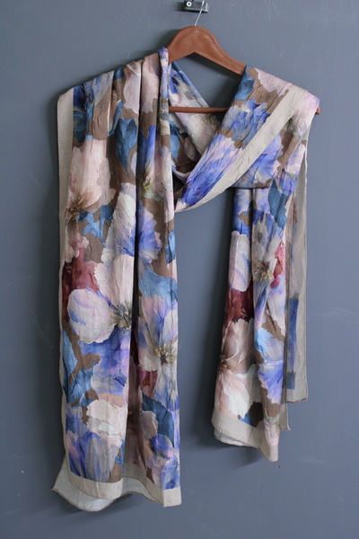 OttomanSilk Aquarelle Patterned Kraş Shawl
