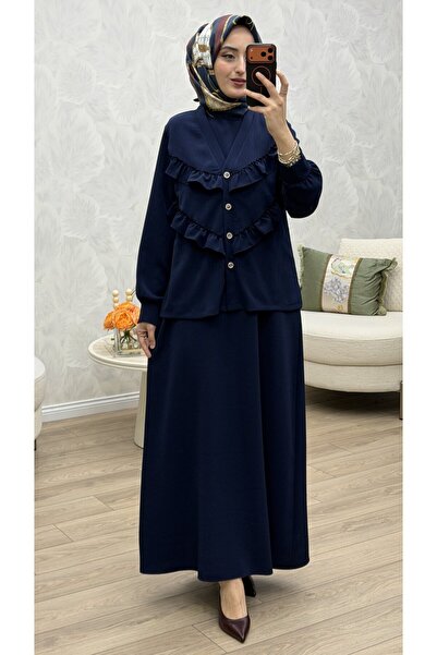 USLUCAN ALIŞVERİŞ Arzu Dress Navy Blue