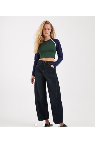 Nike Nsw Street Ls Body Bold Cr Kadın Tişört crop sweatshirt