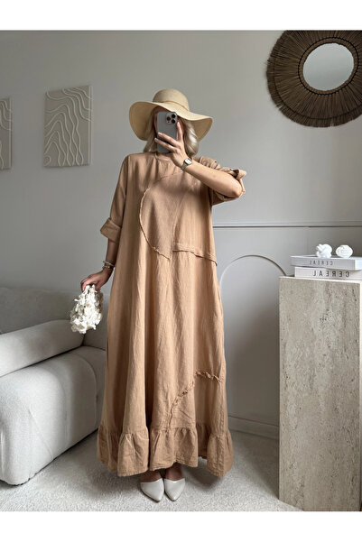 SUMEF Camel net detail full length 100% cotton standard size 38-48 compatible...