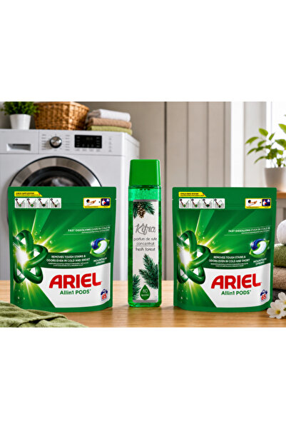 Ariel 2 X Capsule All-in-One-Pods Mountain Spring 2 X 65 spalari + Kifra Fres...