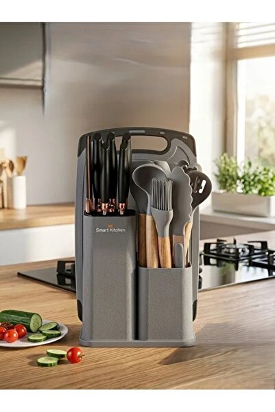 Smart Kitchen طقم أدوات مطبخ وأواني طهي مكون من 19 قطعة