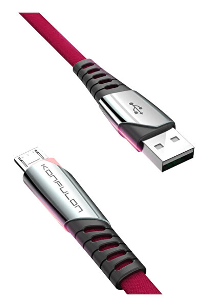 Fuchsia Dc16 micro usb cable 1m 2.4a - red