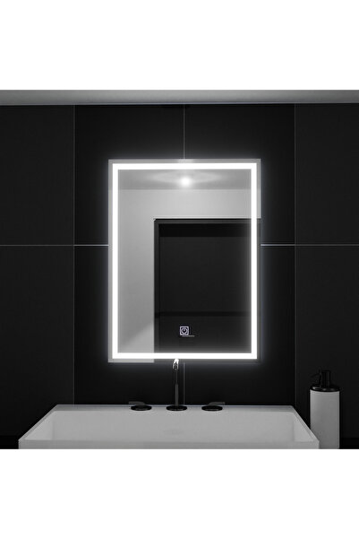 DIGITAL Merchandise Oglinda LED Dreptunghiulară, 50x70cm, Cadru Basic Touch