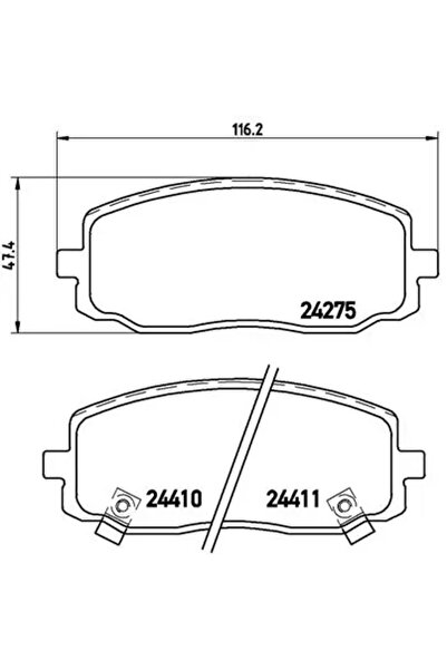 Brembo Set Placute Frana Frana Disc Dodge 1 10 Hyundai I10 1/I10 2 Limuzina 2...