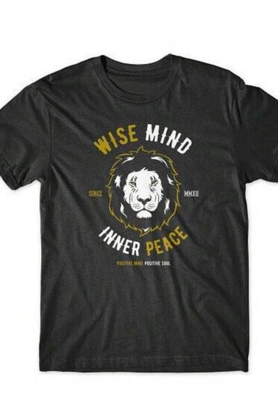 9TAY تي شيرت Lion1 Wise مصنوع من القطن بنسبة 100%، تي شيرت جديد