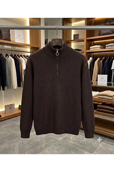 zs zaos fashion Men's Winter Thick Turtleneck Knitwear Sweater 100% Cotton Lo...