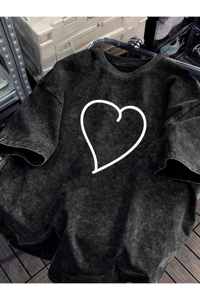 Pink Sky Unisex Oversize Vintage Washed Street Style Μόδα του δρόμου Βαμβακερ...