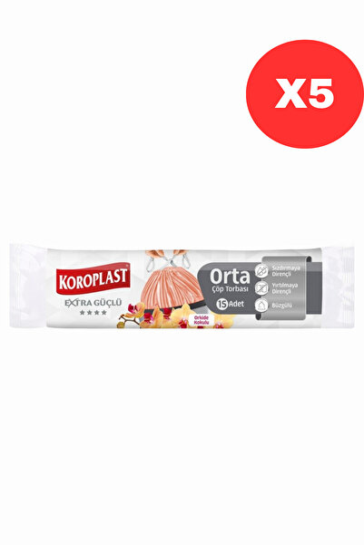 Koroplast Ekstra Güçlü Koku Hapseden Orkide Kokulu, Büzgülü Orta Boy Çöp Torb...