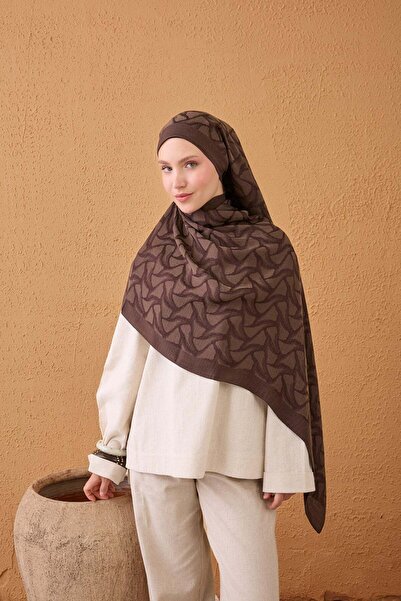 Silk Home Naia Cotton Shawl Aris Brown