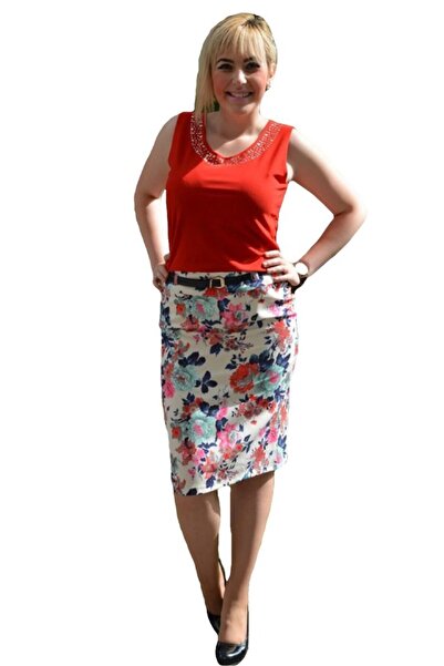 OEM Fusta scurta de primavara-vara cu imprimeu floral multicolor