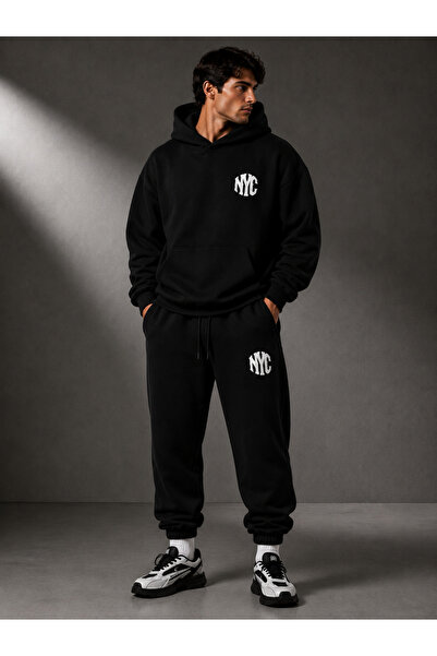 COMANCHERO Unisex NYC Monogram Printed Winter Top και Παντελόνι Φόρμας