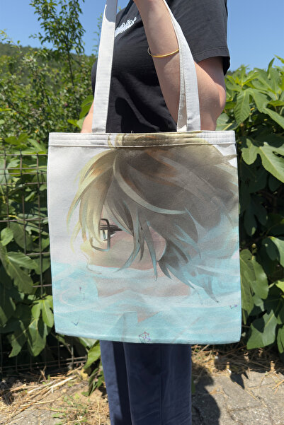 ZipZap Sangatsu No Lion V4 Summer Winter Double-Sided Canvas Printing Tote Ba...