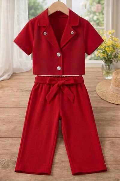 shop Girl's 2-Piece Combination Woven Summer Outfit New Season