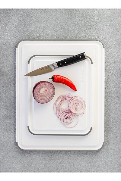 Kitchenaid Non-Slip Chopping Board 20x25cm – BPA-Free Reversible Plastic Cutt...