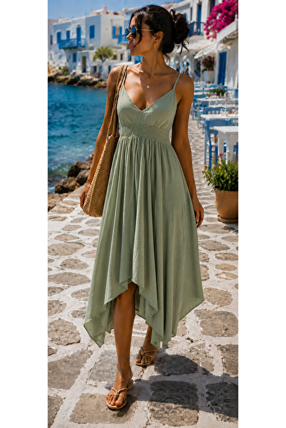 get crazy collection Rochie cu bretele, cu croială asimetrică, cu model, croi...