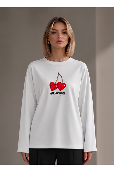 Grafftee Clothing Suerte Gift Sunshine Design Printed Oversize Wide Cut Long ...