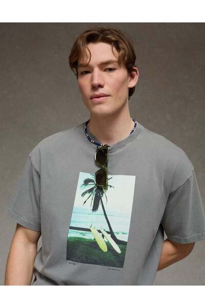AMERICAN EAGLE AE Boxy Destination Graphic T-Shirt