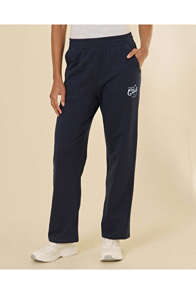 REDTAG Women Navy Straight Fit Jog Pants