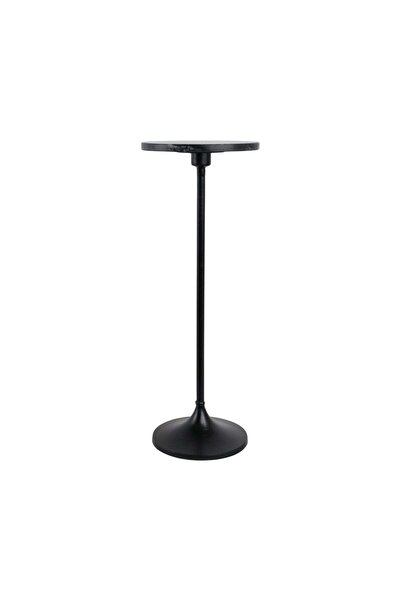 Sagebrook Home 27x10" Marble Top Drink Table, Black