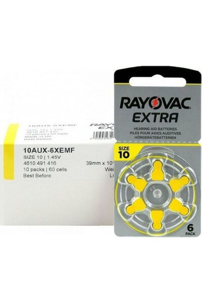 Rayovac Extra 10 μπαταρίες ακουστικών βαρηκοΐας 1.4V 60τμχ