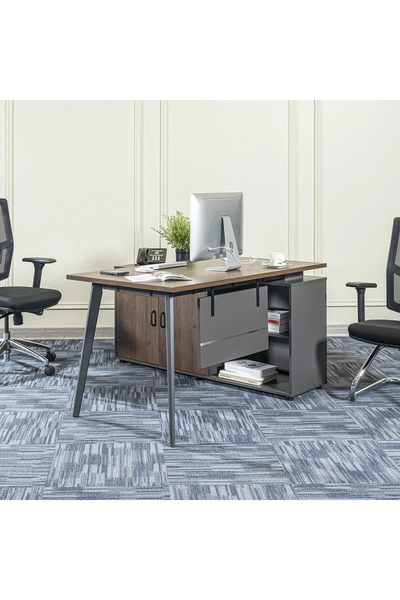 Midas Furniture مكتب فوما باللون الرمادي