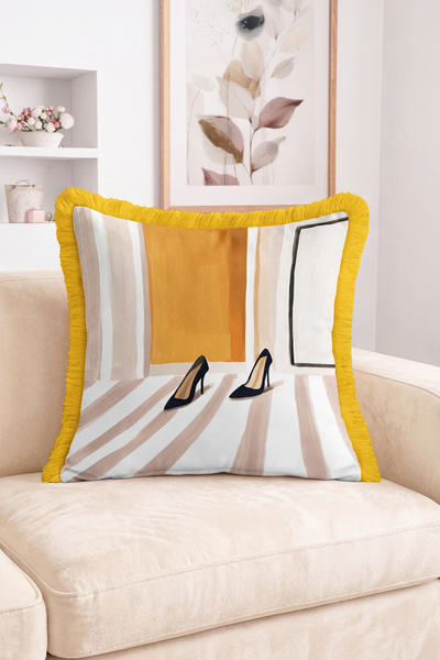 Realhomes Stiletto Shoe Figured Abstract Interior Drawing Patterned Fringed T...