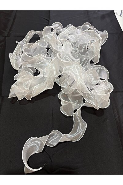 Genel Markalar Fırfırlı Tül Organze Kurdele 25 Mt (7cm x 25mt), Çiçek Malzeme...