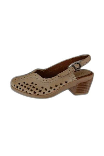 OEM Sanda casual de nuanta bej, design cu perforatii bine definite