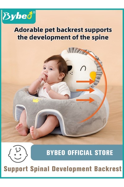 BYBEO Baby Sitting Support Seat Sofa, Infant Learning Chair Head Protect - Br...