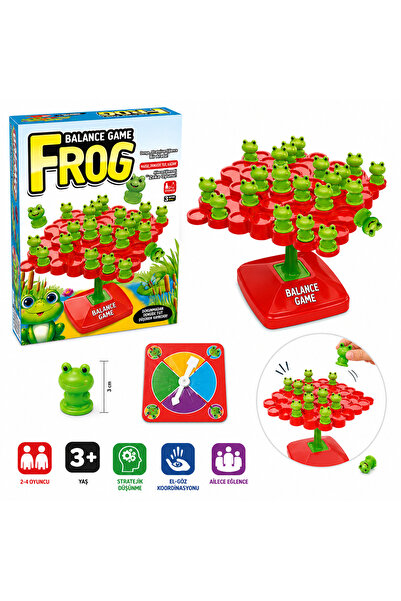 MAKETÇİNİZ Frog Frog Balance Parent-Child Interaction Game Educational Toy Bo...