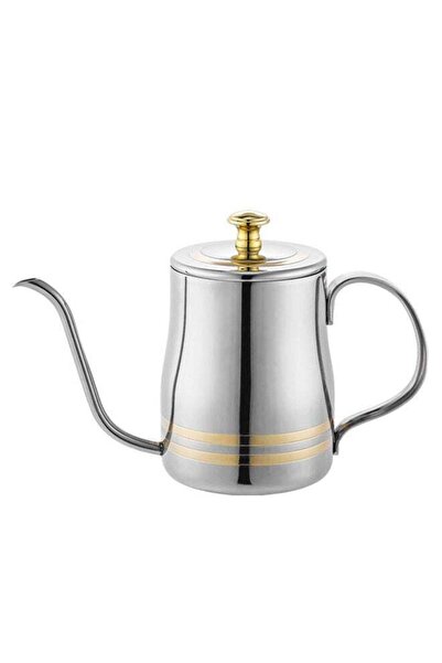 Trust Stainless Steel Coffee Pot Silver + Gold 350 ML