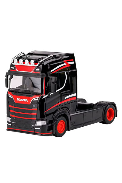 BBURAGO Sigilat- Scania S730 Highline V8 2021 Negru cu Rosu- Scara 1:43-