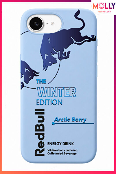 Molly iPhone 16E İçin Bebe Mavisi The Winter Edition Desenli İçi Kadife Silik...