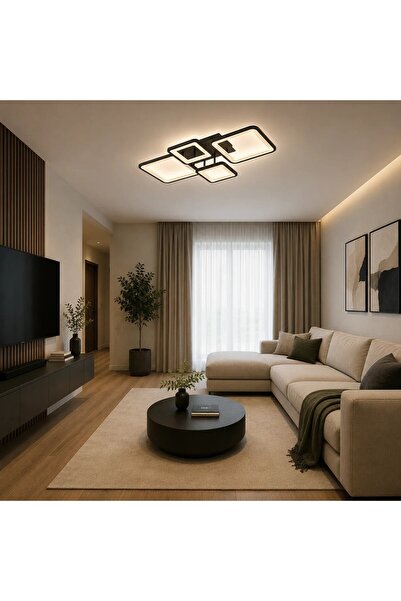 Erstee Plafoniera Ambient LED 70W 3CCT 3850lm, negru